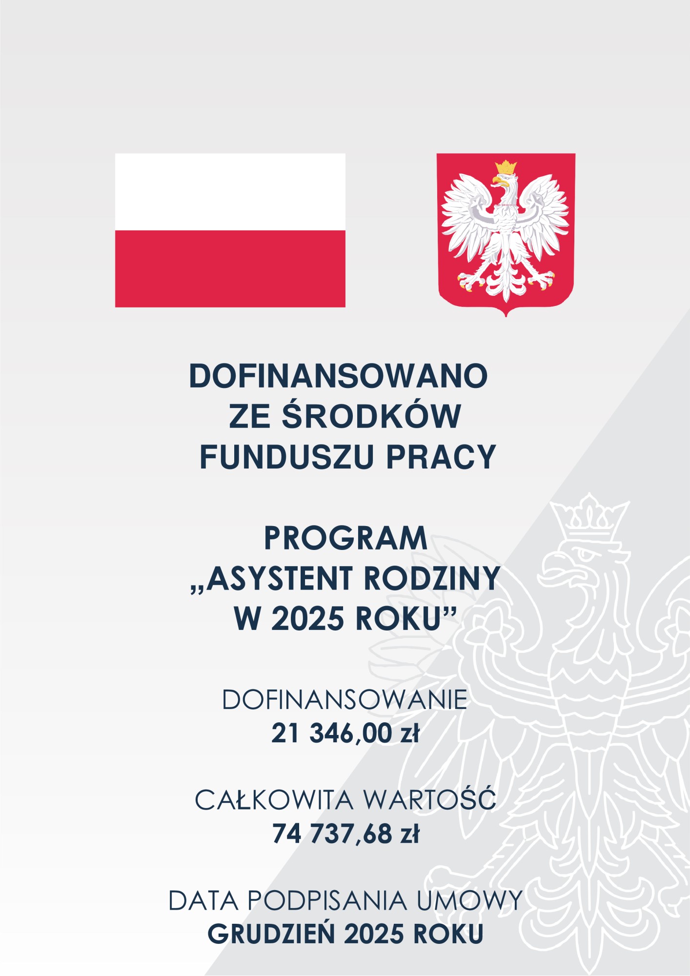 plakat dotyczący programu asystent rodziny w&nbsp;2025